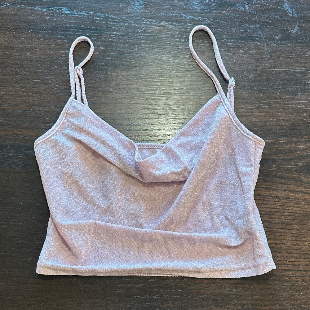 Pink Sparkle Strappy Top
